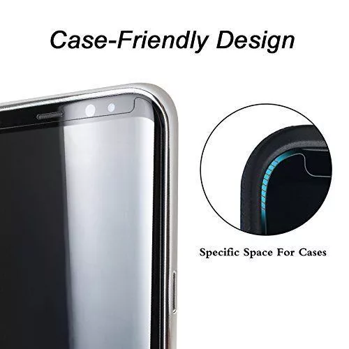 5D Case Friendly Tempered Glass Screen Protector For Samsung Galaxy S8 CLEAR 3