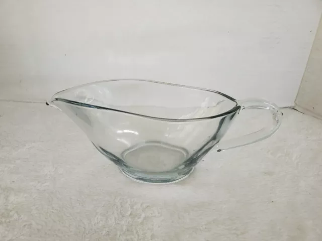 Anchor Hocking Clear Glass Gravy Boat  #1043 Made In USA