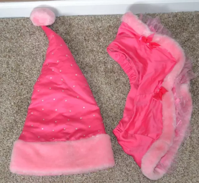 Victoria Secret's Christmas Pink Skirt & Santa Hat Costume