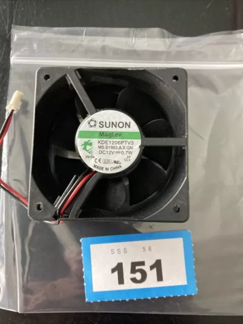 SUNON MagLev DC 12V 0.7W COOLING FAN KDE1206PTV3 2 Wire