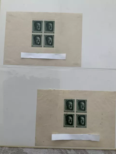 Briefmarken DR Hitler 7 Blöcke, Gezähnt