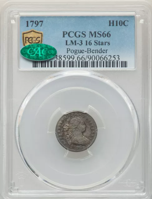 1797 Draped Bust H10C Pcgs Ms 66