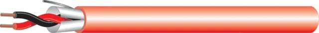 18 Awg 2/C Solid Fplp Plenum Rated Non-Shielded Fire Alarm Cable Red - 1000 Feet