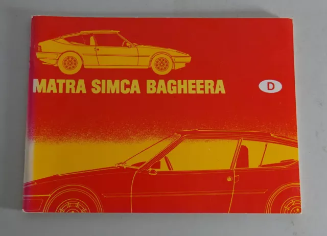 Operating instructions / manual Chrysler Simca Matra Bagheera booth 06/1978