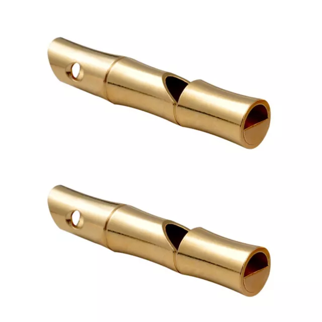 2 Pcs Brass Metal Whistle Child Outdoor Survival Safety Loud