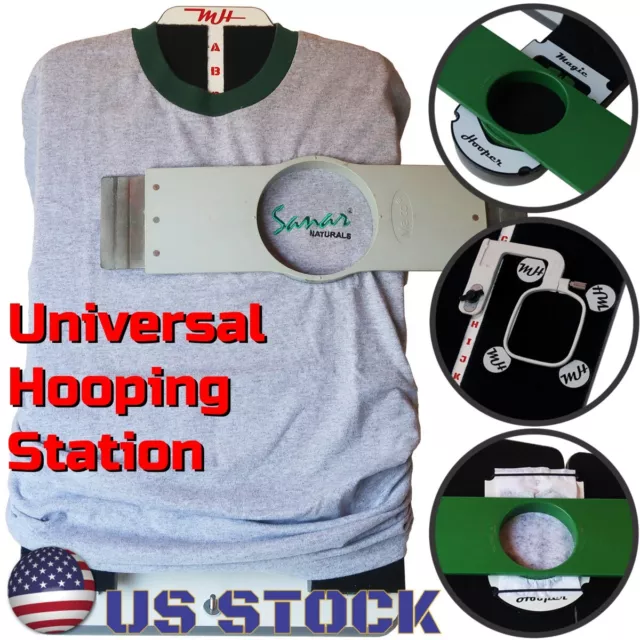 Embroidery Hooping Station Magic Hooper V2 STATION KIT UNIVERSAL Fits Most Hoops