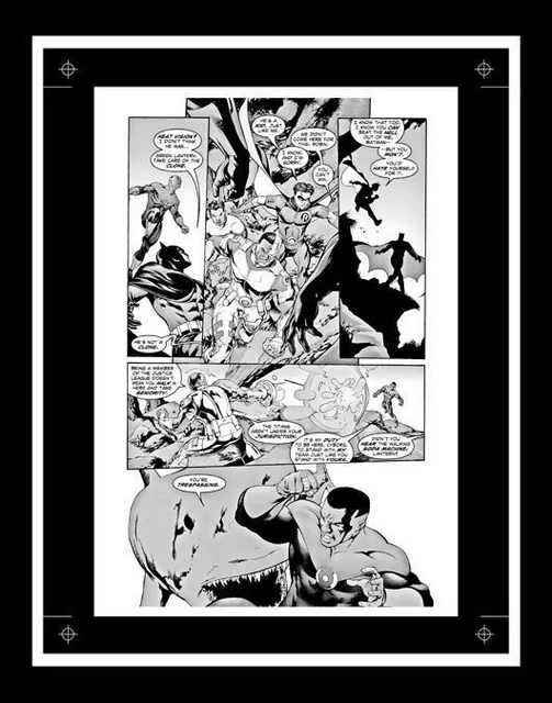 Mike McKone Teen Titans #6 Rare Production Art Pg 9 Monotone