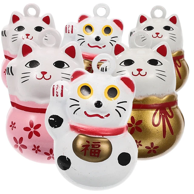6 Pcs Cat Hanging Pendant Decorate Charm Stoppers Bracelets Cute Animal Charm