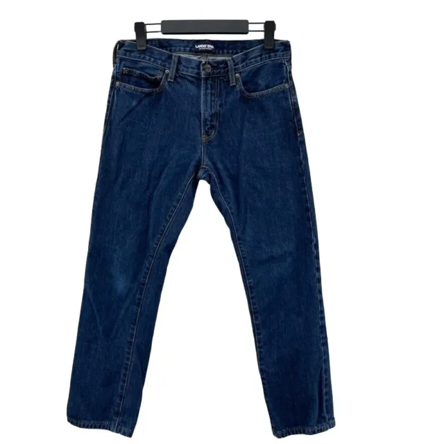 LANDS END Square Rigger Jeans Womens 31 straight fit coupe droite Blue Cotton