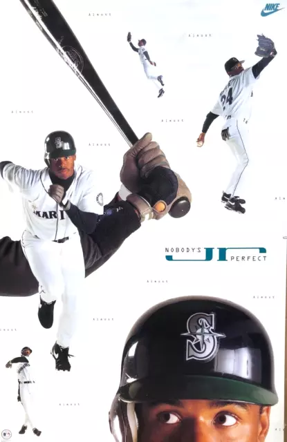 Genuine Nike Ken Griffey Jr. 1994 Nobody's Perfect Poster Mariners 35" X 23" Genuine Nike Ken Griffey Jr. 1994 Nobody's Perfect Poster Mariners 35" X 23"