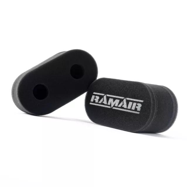2 x RAMAIR Foam Carb Sock Air Filters Double Trumpet Weber DCOE Dellorto Jenvey