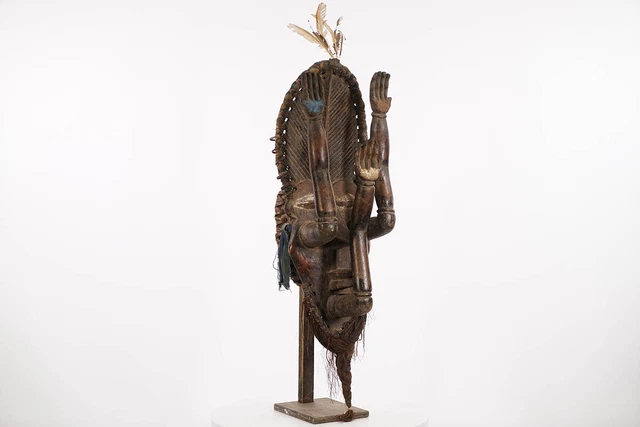 Dan Grebo "Hands Up" Mask w/ Custom Stand 29" - Ivory Coast
