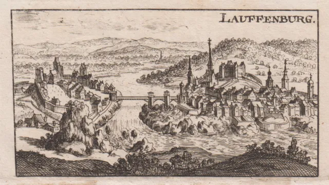 Laufenburg Original Kupferstich Riegel 1690