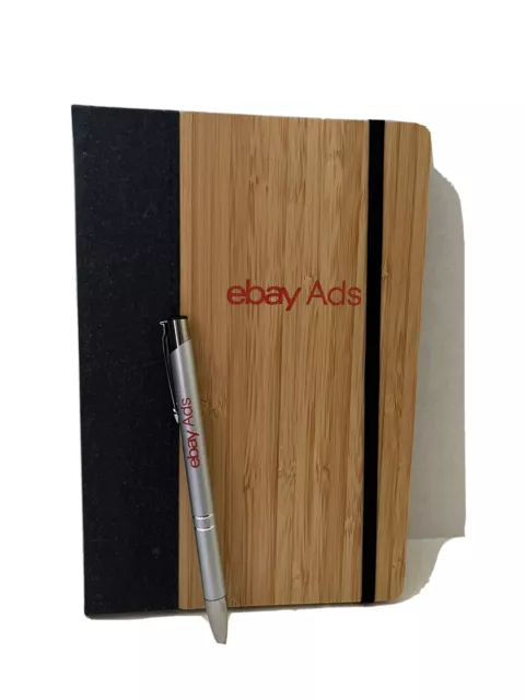 eBay Journal Notebook Brown with Ballpoint Pen eBay Advertising Reseller SWAG