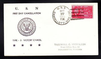 Highspeed Transport USS CARPELLOTTI APD-136 NAVY DAY 1945 Naval Cover A7056