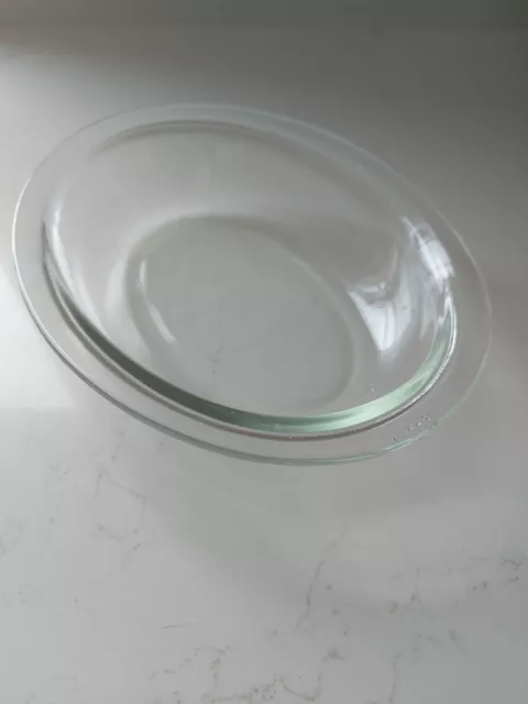 Vintage Pyrex England Oval Pie Dish Clear Glass Made In England 9"