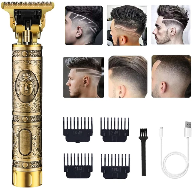 Cortadoras de pelo para hombre, recortadoras de pelo eléctricas inalámbricas recorte de barba recargable