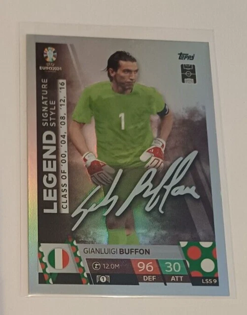 Buffon Signature CARTE LEGEND SIGNATURE style Gianluigi BUFFON TOPPS MATCH ATTAX UEFA ...
