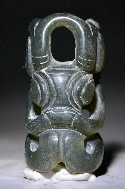 2 2 CHINESE HONGSHAN Culture Natural Hetian Jade Sun God Helios Amulet 2-2-chinese-hongshan-culture-natural-hetian-jade-sun-god-helios-amulet