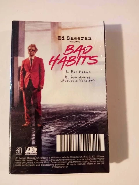 Ed Sheeran Limited to 1,000 Units "Bad Habits" Pink Cassette Tape - New/Sealed