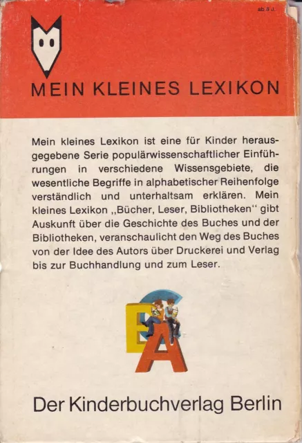 Mein kleines Lexikon - Bücher, Leser, Bibliotheken, Kinderbuchverlag Berlin 2