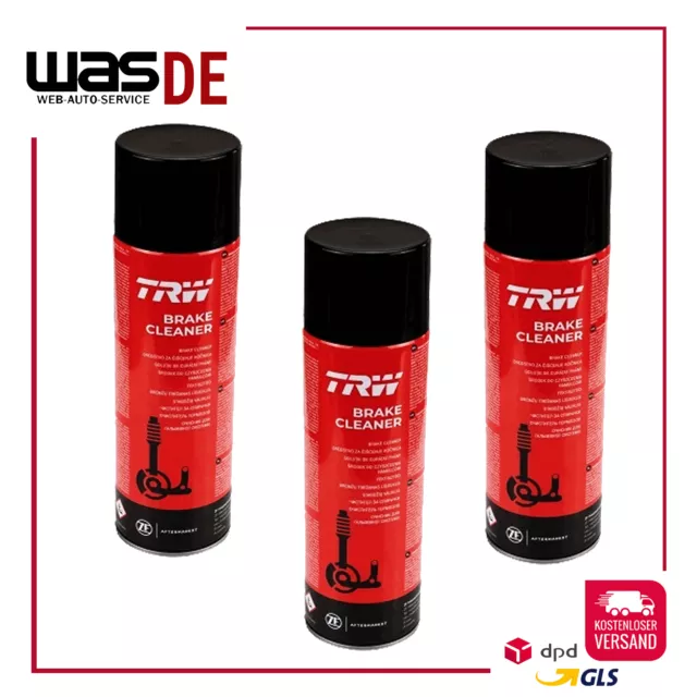 3X 500 ml TRW - Bremsenreiniger Professioneller Teilereiniger Spraydose