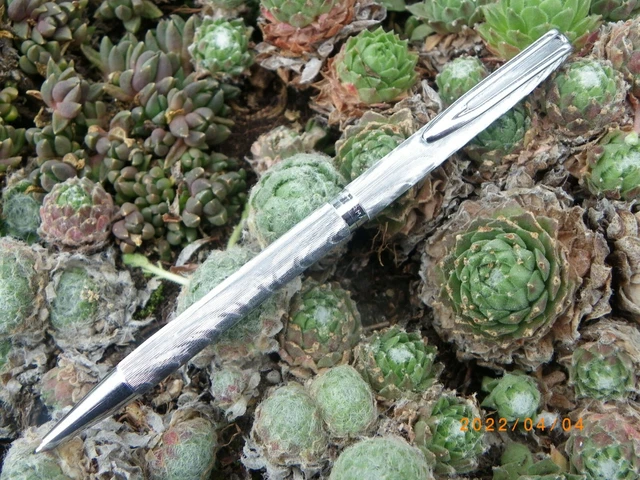 Stylo Bille Waterman Acier Satiné – Très Ancien, état Comme Neuf, Jamais Utilisé – Avec Recharge