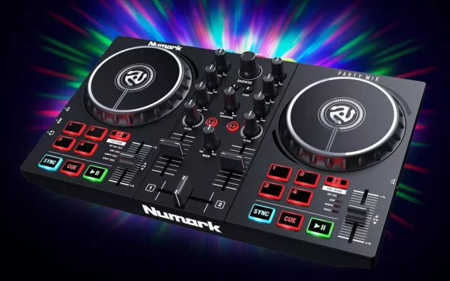 Numark Party Mix II Serato DJ Controller w/ Built-In Light Show/2-Band EQ