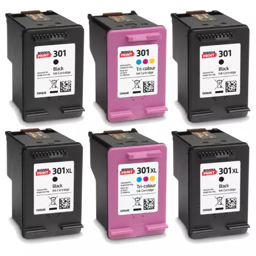 Refilled HP 301 / 301XL Ink Cartridges for HP ENVY 4500 Printers