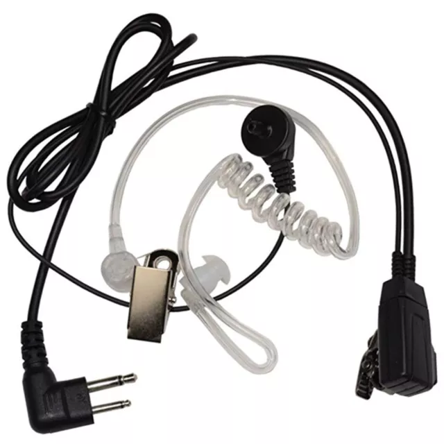 HQRP 2Pin Hands Free w/ Earpiece and Push-to-talk Mic for Motorola Radio Devices