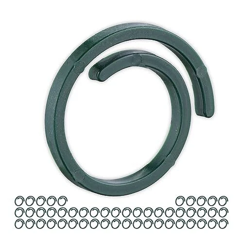 Relaxdays Bagues de tuteurage 300 pièces Plastique Fixation pour Plantes diam...