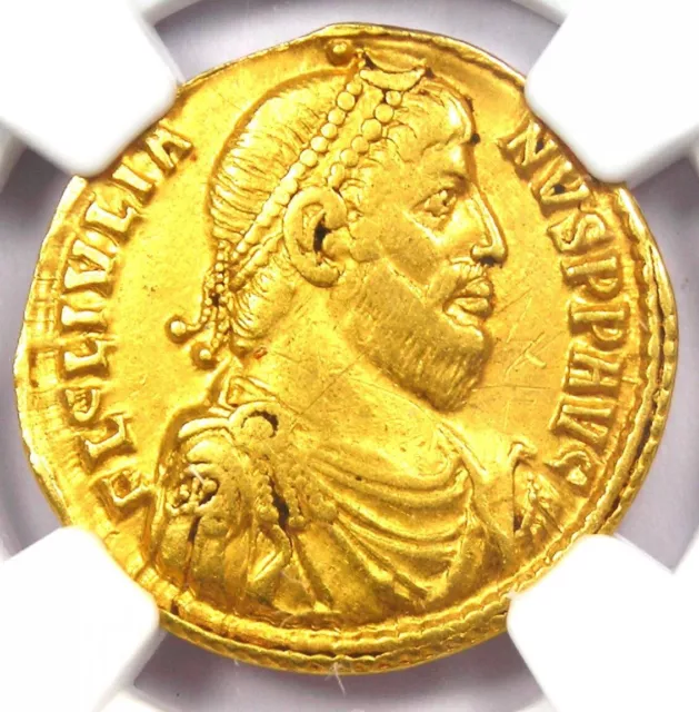 Julian II AV Solidus Gold Roman Coin 360-363 AD - NGC Choice VF- Rare Ruler!