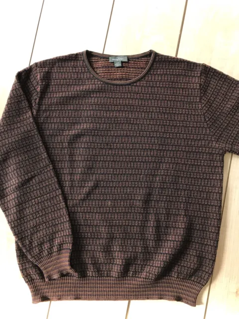 Ermenegildo Zegna Wool Vintage Men's size 52 L Pullover Sweater Brown