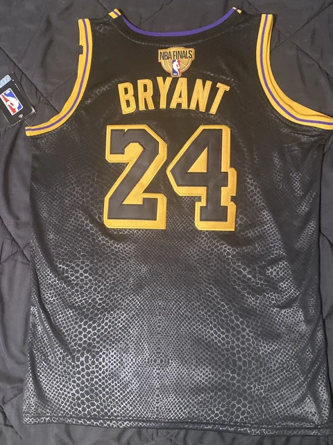 Kobe Bryant #24 Lakers City Edition Lore Series BLACK MAMBA! NWT & WISH patch