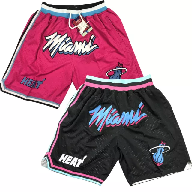 City Edition Miami Heat Swingman Basketball Shorts Stitched Black / Pink