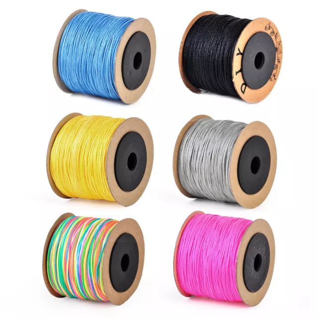 100m Nylon Schnur Flechtkordel Nylonfaden Makramee Shamballa Garn Basteln ye