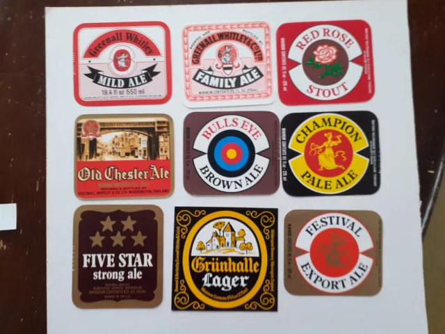 Old UK beer labels: 9 Greenall Whitley, Warrington 