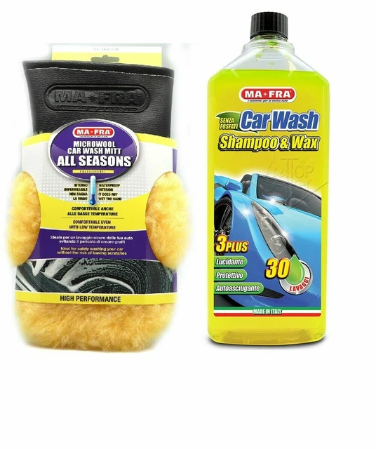 Guanto Impermeabile Auto Ma-Fra Guanto All Seasons - Guanto Lavaggio Auto Micro-lana, Impermeabile E Anti-graffio Spugna Lavaggio Auto - 4