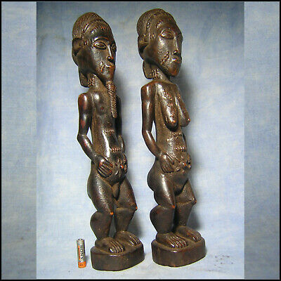 COUPLE BAOULE art africain ancien AFRICANTIC statue africaine african Afrique