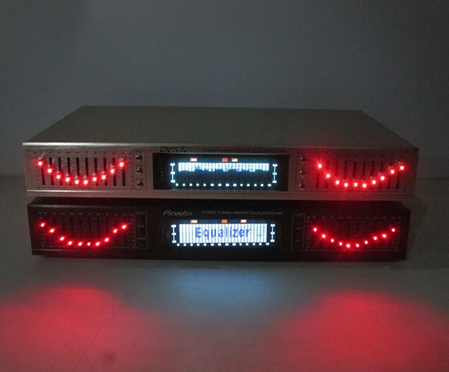 DUAL 10BAND DIGITAL Equalizer EQ Tuner Preamp Spectrum Display for