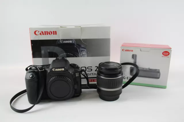 Canon EOS 20D DSLR DIGITAL CAMERA w/ Lens, Battery Grip & Original Box WORKING