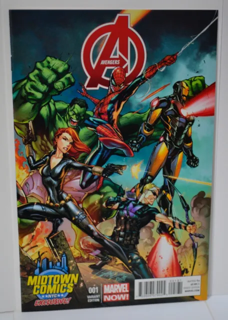 Avengers #1 (Midtown Comics J. Scott Campbell Variant Cover) 2013 Marvel NOW!