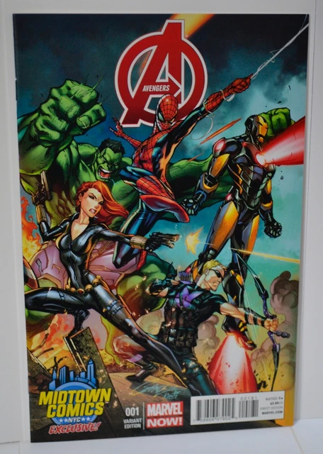 Avengers #1 (Midtown Comics J. Scott Campbell Variant Cover) 2013 Marvel NOW!