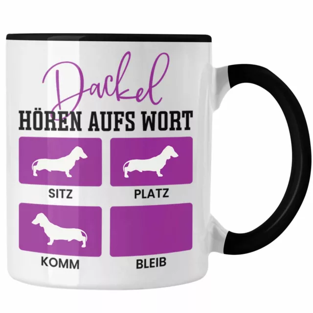 Trendation - Dackel Tasse Geschenke Dachshund Rauhaardackel Lustig Dackel Hören