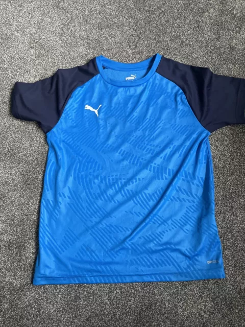 Maglia Allenamento Calcio-Età 11/12-Blu-Puma-Cellula Secca