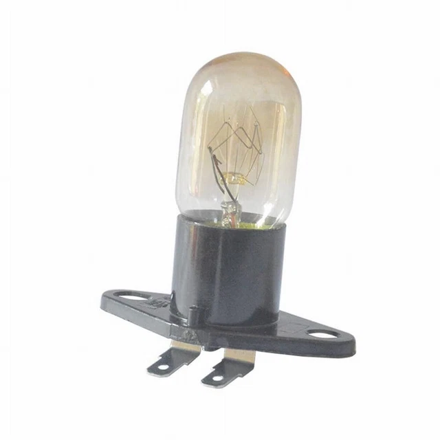 Light Bulb Microwave Ovens Bulb 2 Pins Connector 5.6 X 2.1cm Black & Clear