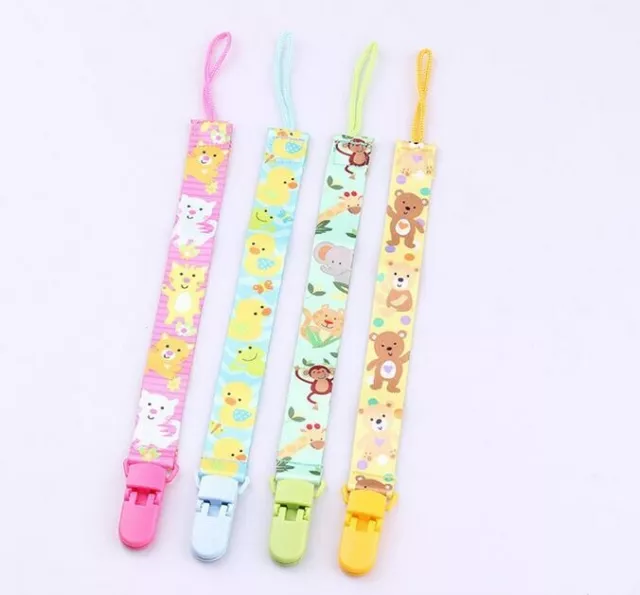 Baby Anti-lost Pacifier Chain Holder Dummy Cute animal Soother Pacifier Clip DIY