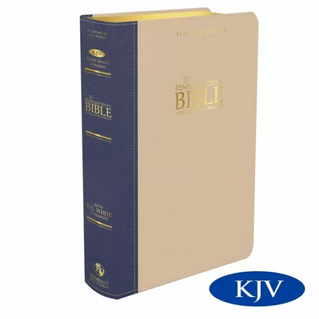 Platinum Remnant Study Bible KJV (Genuine Top-grain Leather Blue/Taupe) KJV
