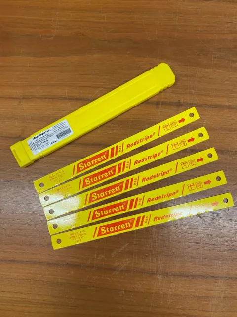 Starrett RS1214-5 Redstripe Power Hacksaw blades x5 HSS NEW