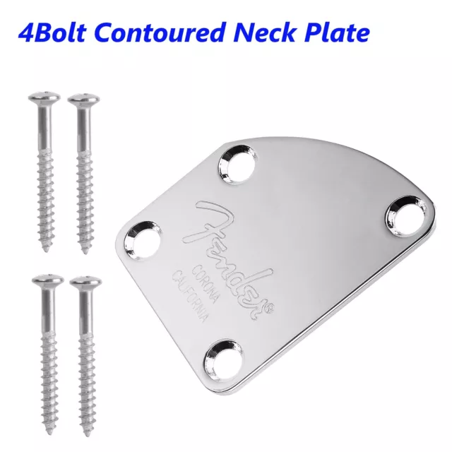 4Bolt Contoured Neck Plate For Fender Electric Guitar Stratocaster Telecaster US